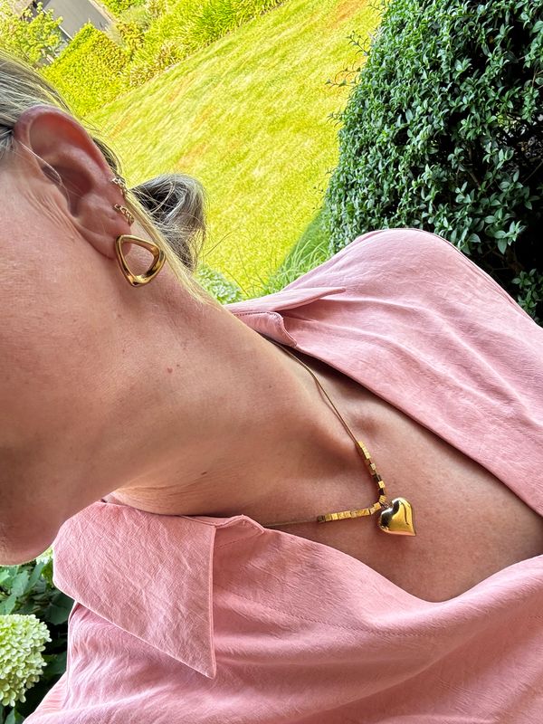 Ketting | Big heart | Goud | Stainless steel