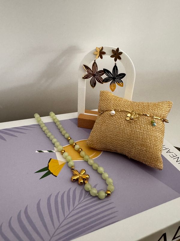 Oorbellen | Flowers | Goud | Stainless steel