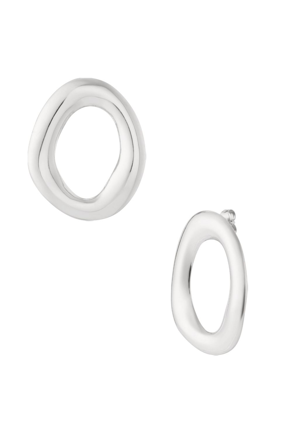 Oorbellen | Oaisis Ovaal | Zilver | Stainless steel