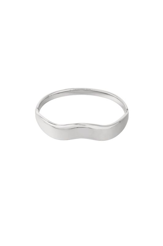 Armband | Wavy | Zilver | Stainless steel