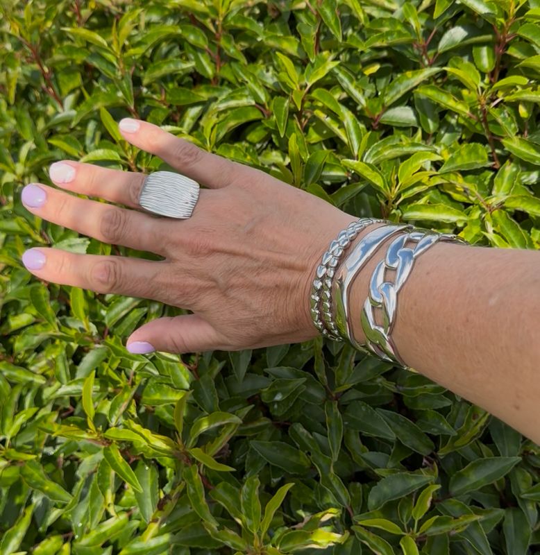 Armband | Bold Link | Zilver | Stainless steel