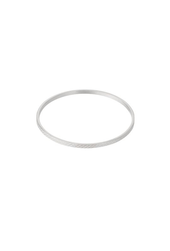 Armband | Simple Checkerd | Zilver | Stainless steel
