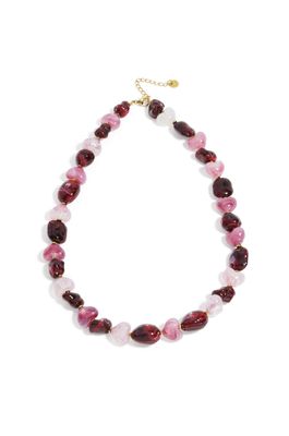 Ketting | Acrylic | Bordeaux | Stainless steel