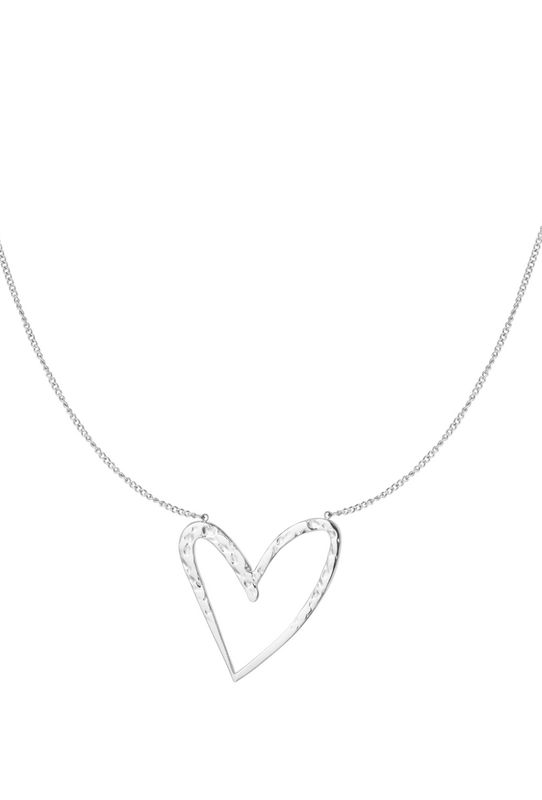 Ketting | Heart | Zilver | Stainless steel