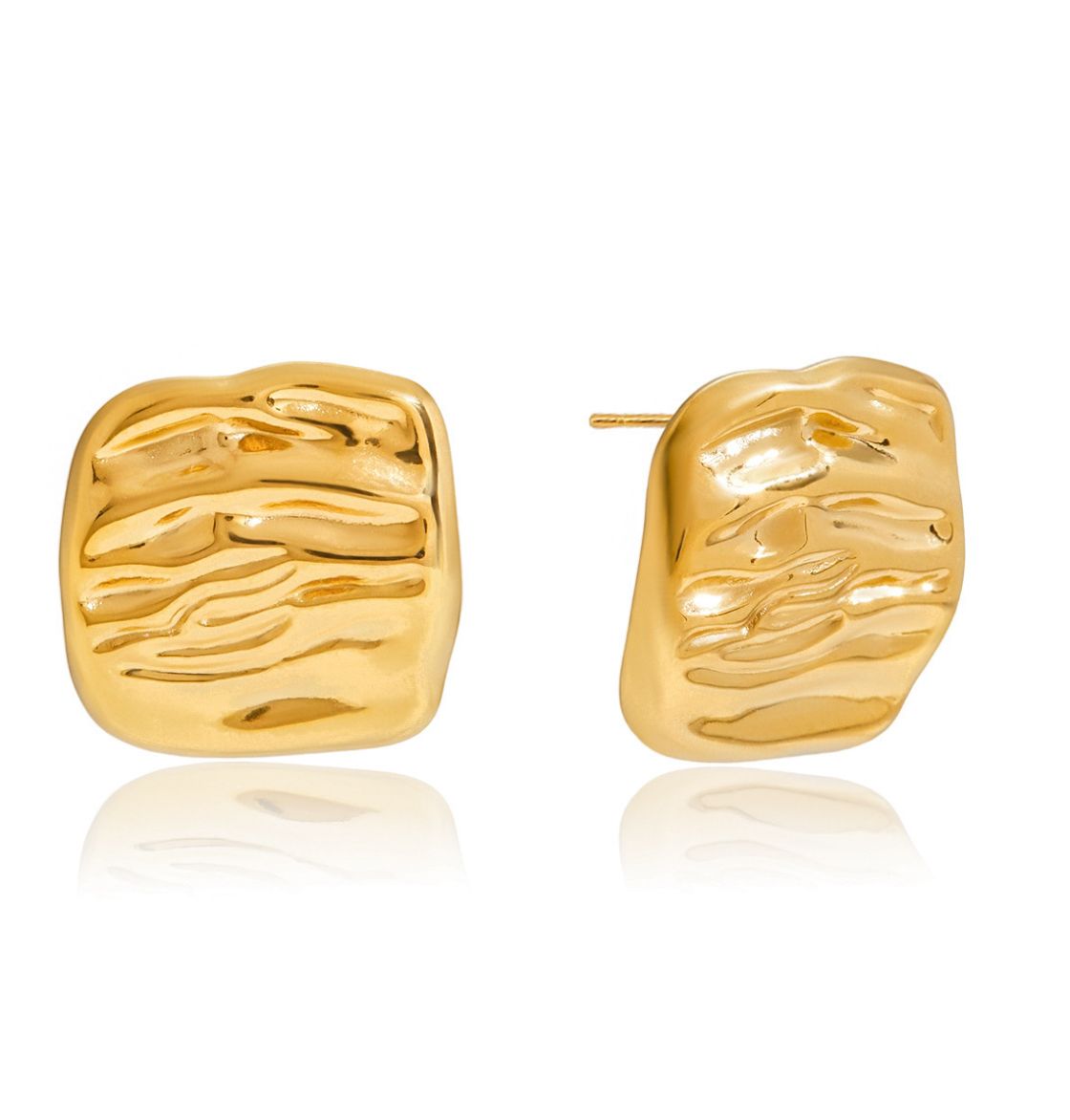 Oorbellen | Vierkant | Goud | Stainless steel