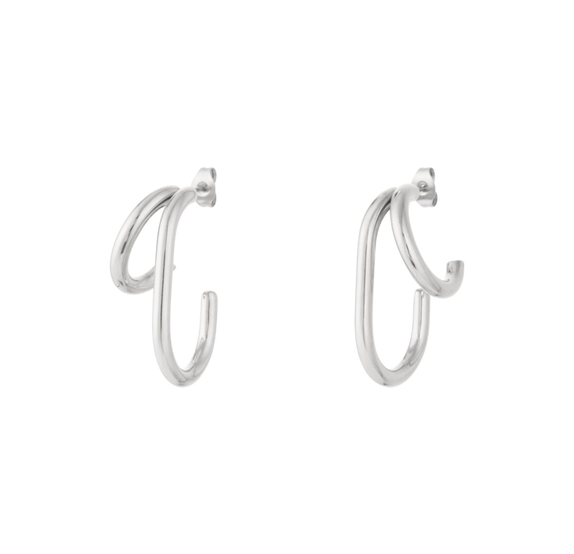 Oorbellen | Geometric | Zilver | Stainless steel