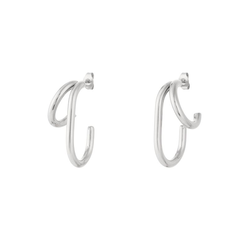 Oorbellen | Geometric | Zilver | Stainless steel