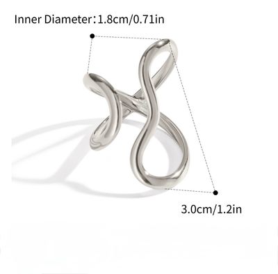 Ring | Irregular Shape | Zilver | One size | Stainless steel