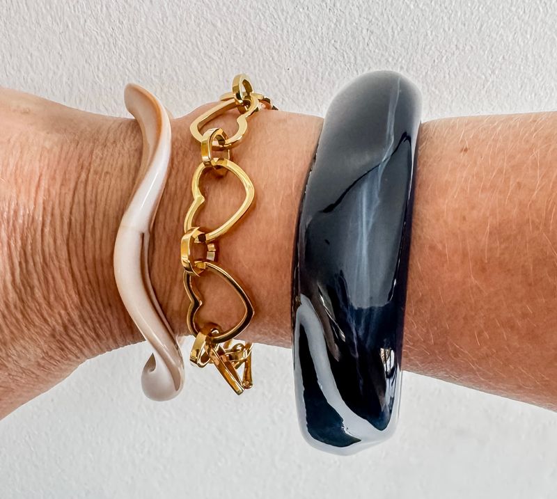 Armband | Amber | Goud | Stainless steel