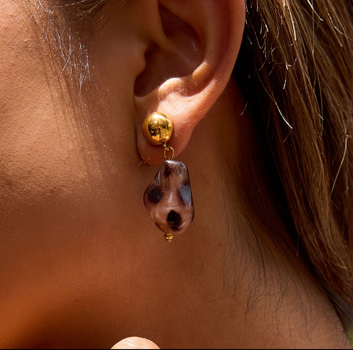 Oorbellen | Leopard Drop | Goud | Stainless steel