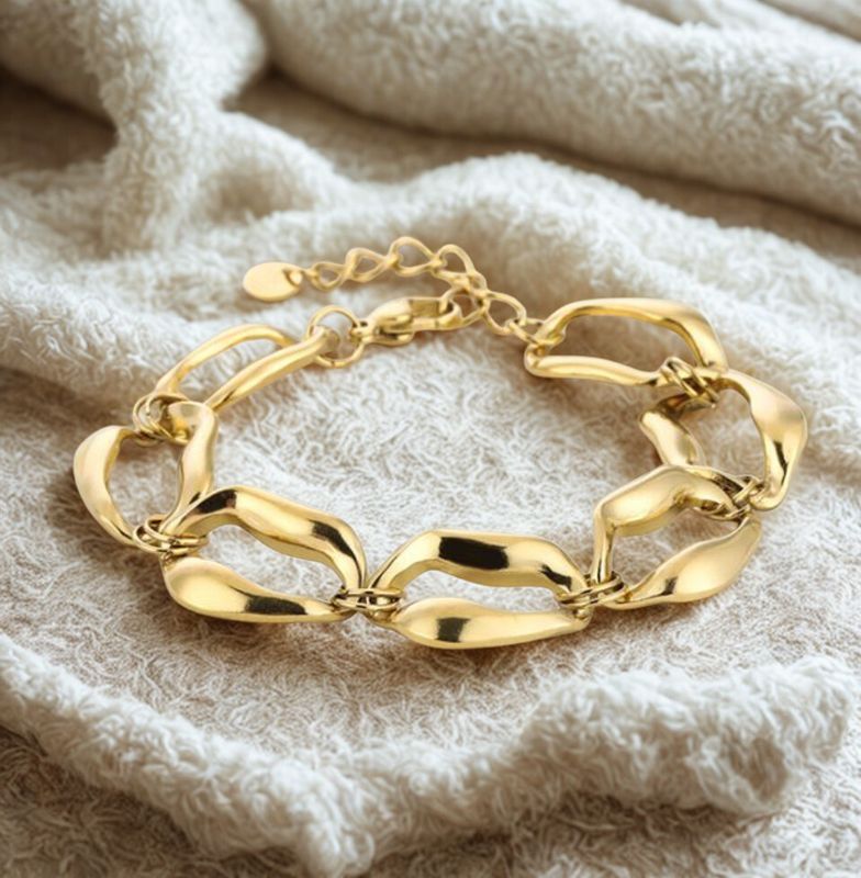 Armband | Ellora schakel | Goud | Stainless steel