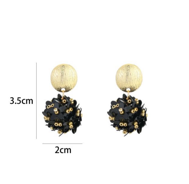 Oorbellen | Discobal | Goud & zwart | Stainless steel Oorbellen | Discobal | Goud & zwart | Stainless steel