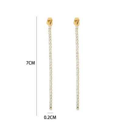 Oorbellen Hart &amp; Strass | Goud | Stainless steel