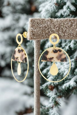 Oorbellen | Leopard Circle | Goud | Stainless steel