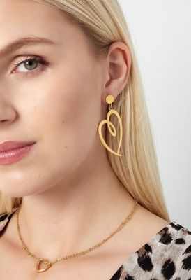 Oorbellen | Signed Heart | Goud | Stainless steel