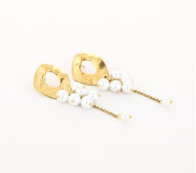 Oorbellen | Parel festijn | Goud | Stainless steel Oorbellen | Parel festijn | Goud | Stainless steel