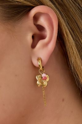 Oorbellen | Hoops Bloem | Goud | Stainless steel