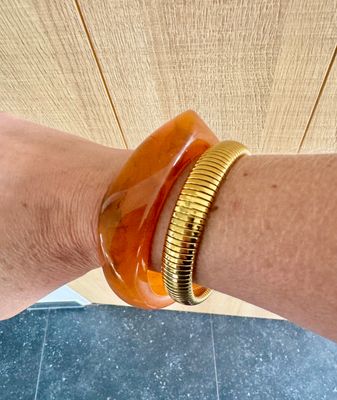 Armband  | Acrylic Bangle | Brown