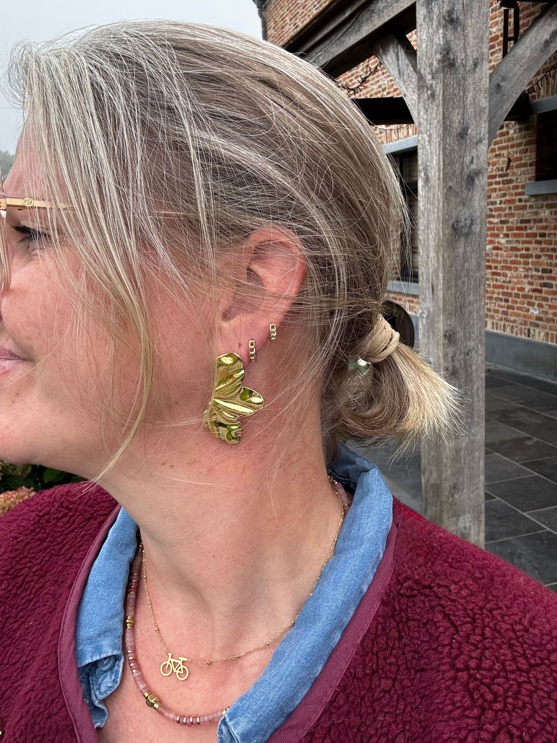 Oorbellen | Flower | Goud | Stainless steel