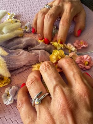 Ring | Slang Hart | Zilver | Stainless steel Ring | Slang Hart | Zilver | Stainless steel