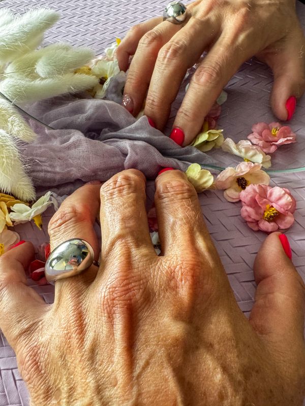 Ring | Druppel | Zilver | One Size | Stainless Steel