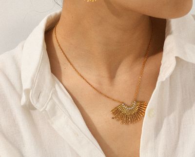 Ketting | Wings | Goud | Stainless steel
