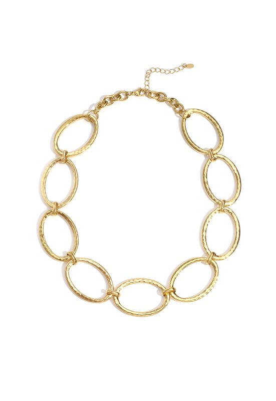 Halsketting | Ellora schakel | Goud | Stainless steel