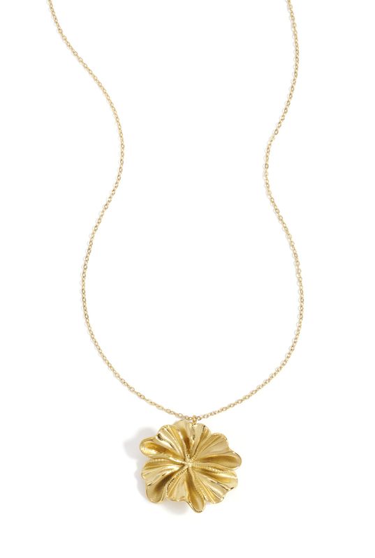 Ketting | Bloemen | Goud | Stainless steel