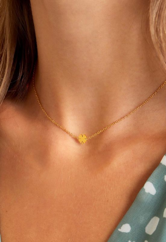 Ketting | Clover | Goud | Stainless steel