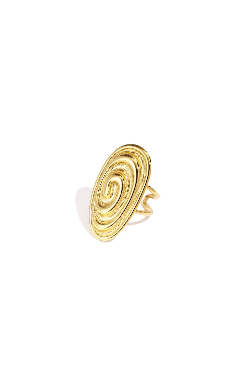 Ring | Ovale circle | Goud | One size | Stainless steel