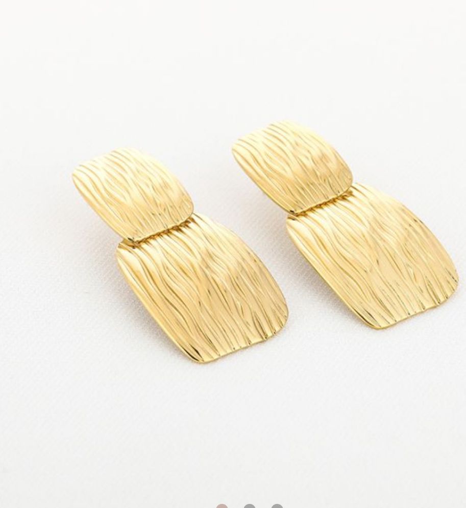 Oorbellen | Square | Goud | Stainless steel