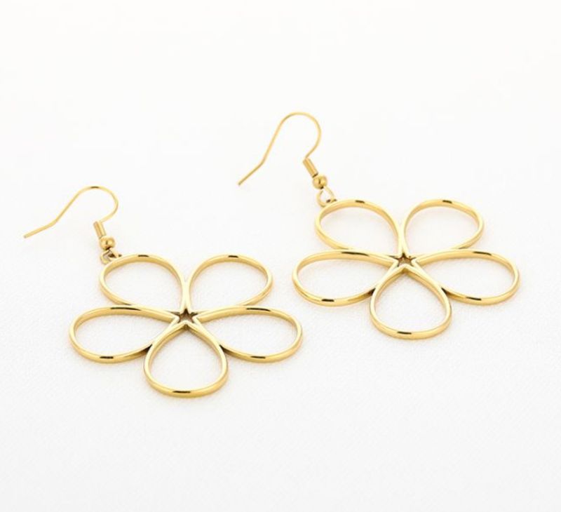 Oorbellen | Flower | Goud | Stainless steel