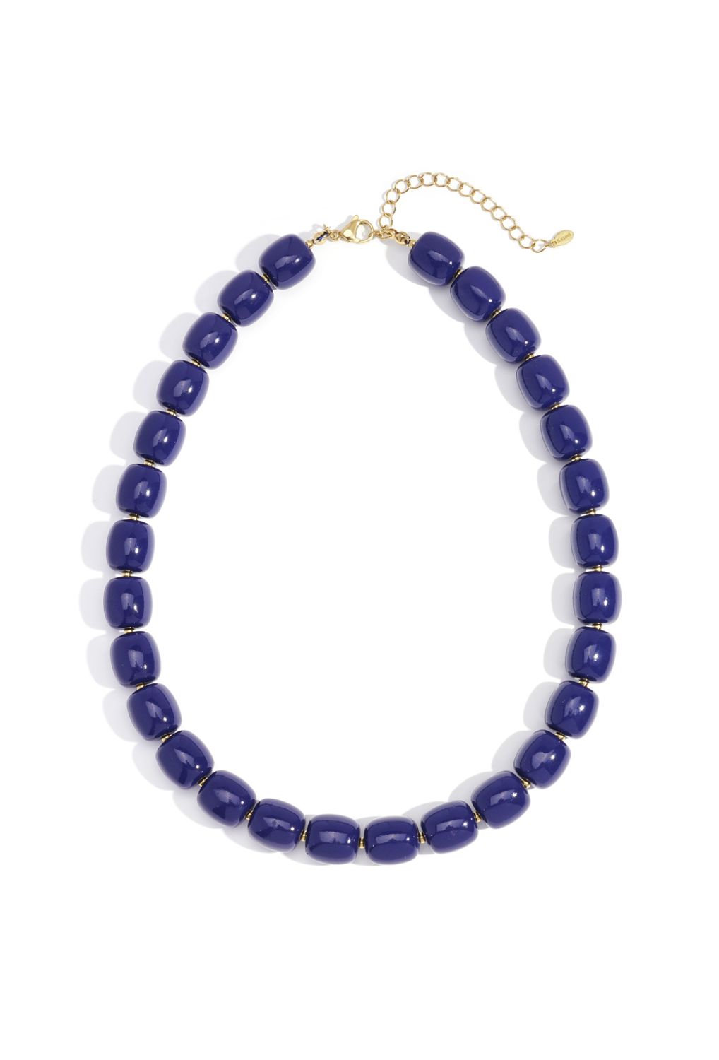 Halsketting | Acrylic | Blauw &amp; Goud