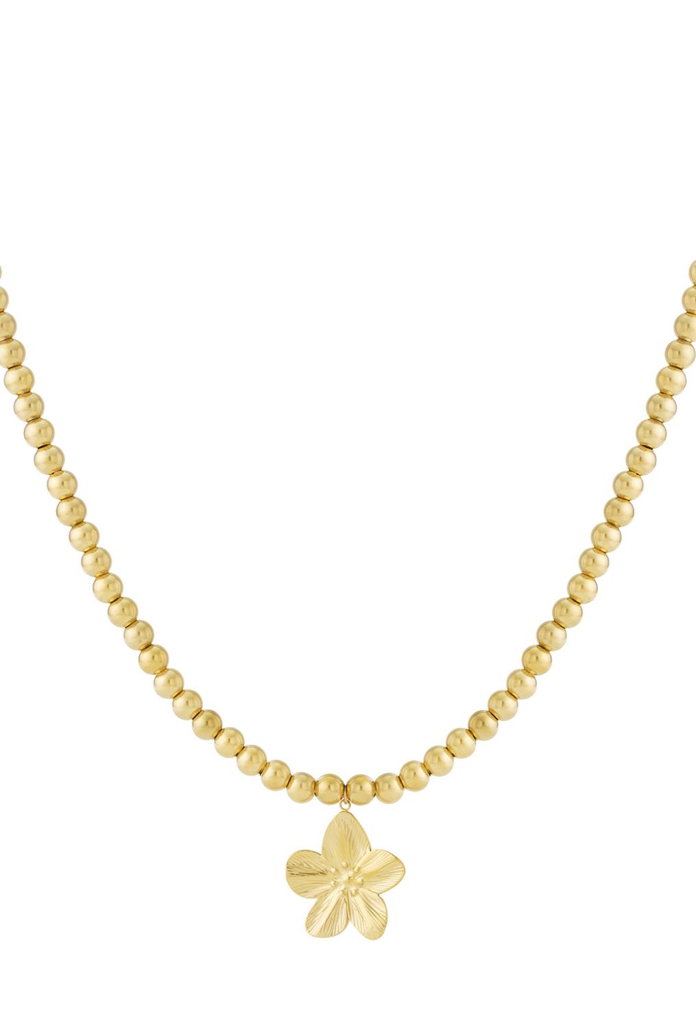 Halsketting | Kralen Flower | Goud | Stainless steel