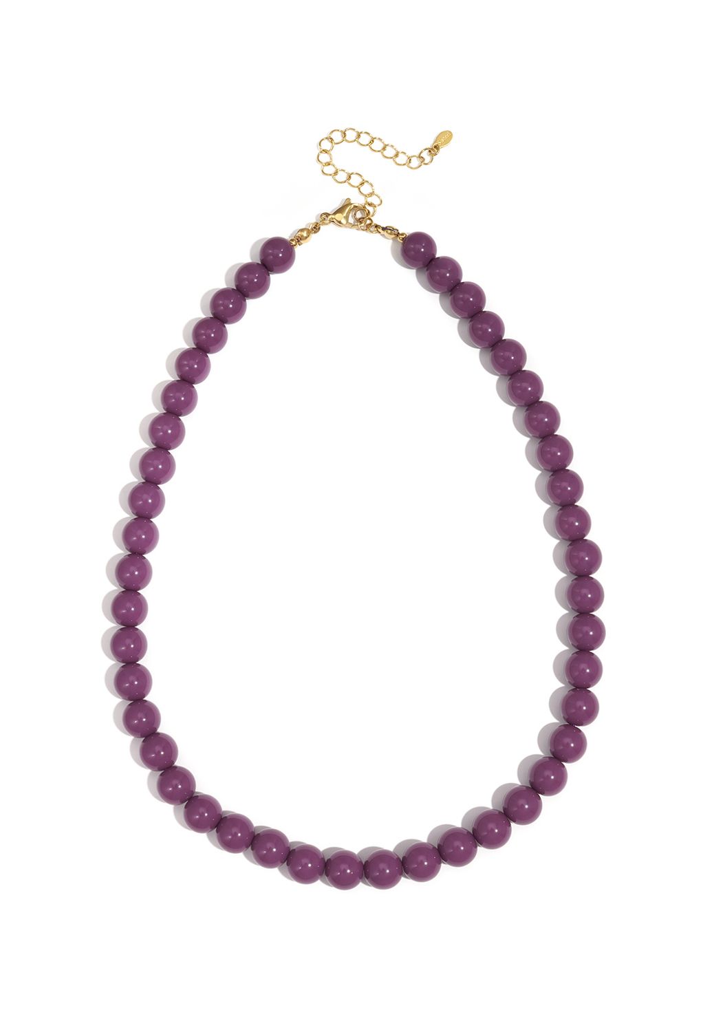 Halsketting | Acrylic | Lila &amp; Goud