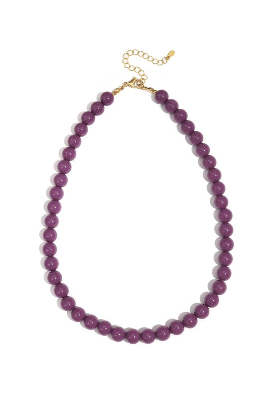 Halsketting | Acrylic | Lila &amp; Goud