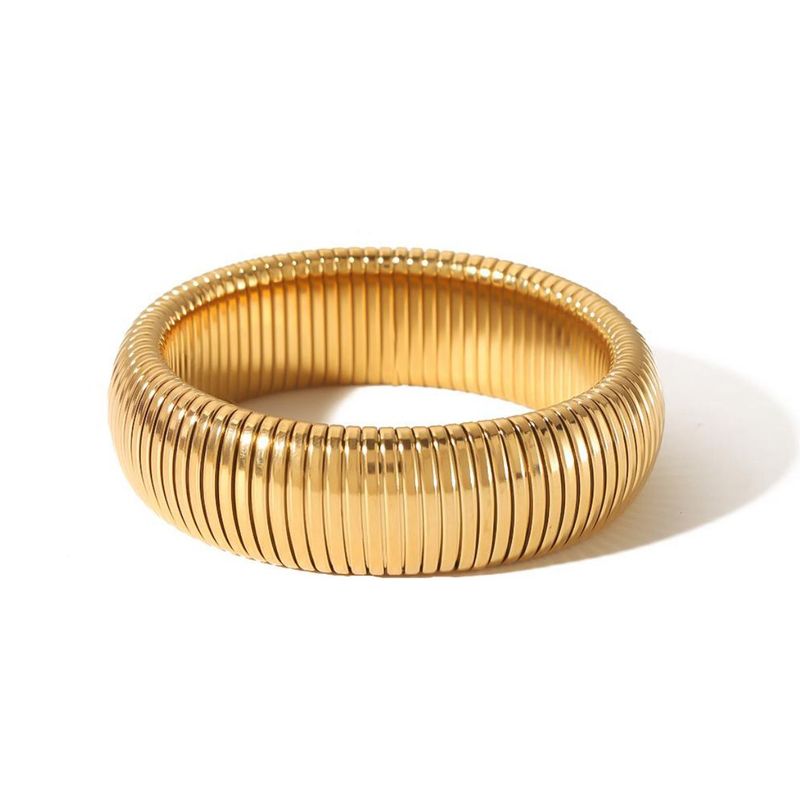 Armband | Ribbel | 20mm | Goud | Stainless steel