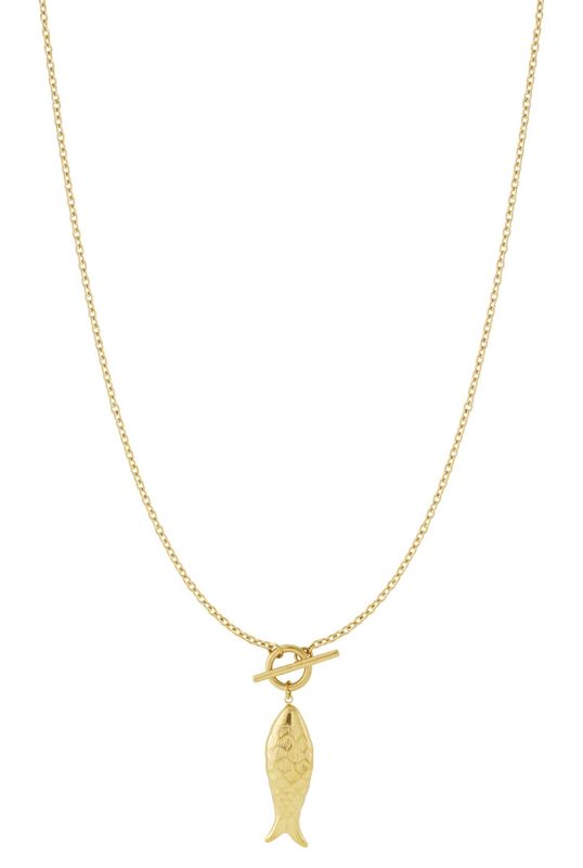 Ketting | Vis | Goud | Stainless steel