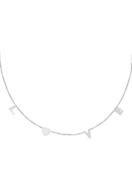 Ketting | LOVE | Zilver | Stainless steel