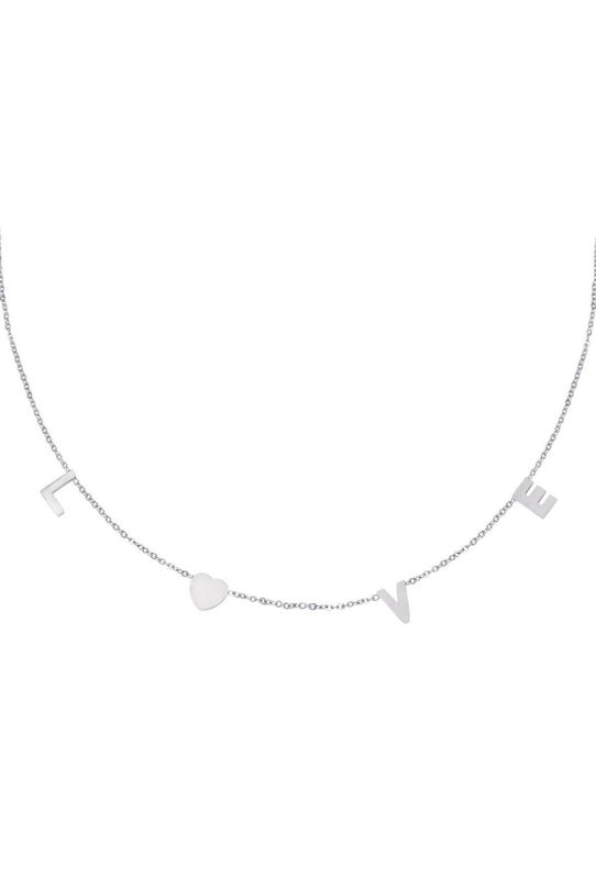 Ketting | LOVE | Zilver | Stainless steel