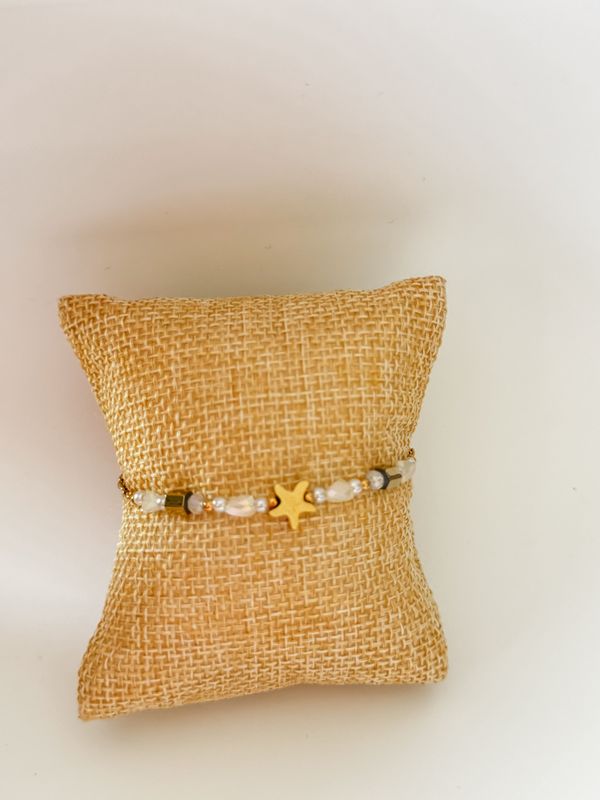 Armband | Star | Wit & Goud | Stainless steel Armband | Star | Wit & Goud | Stainless steel