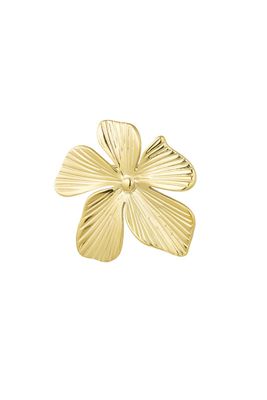 Gouden bloem broche