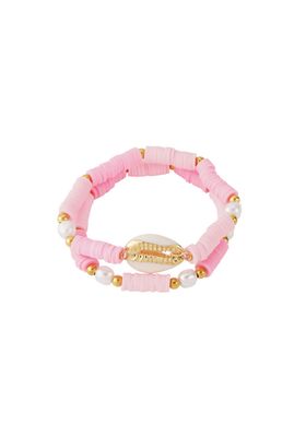 Armband | Seashell Glow | Gold & Pink Armband | Seashell Glow | Gold & Pink