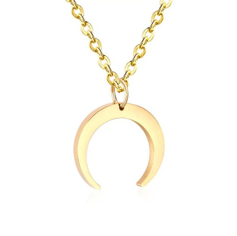 Ketting | Halve Maan | Goud | Stainless Steel Gouden stainless steel ketting met maan, kleurvast