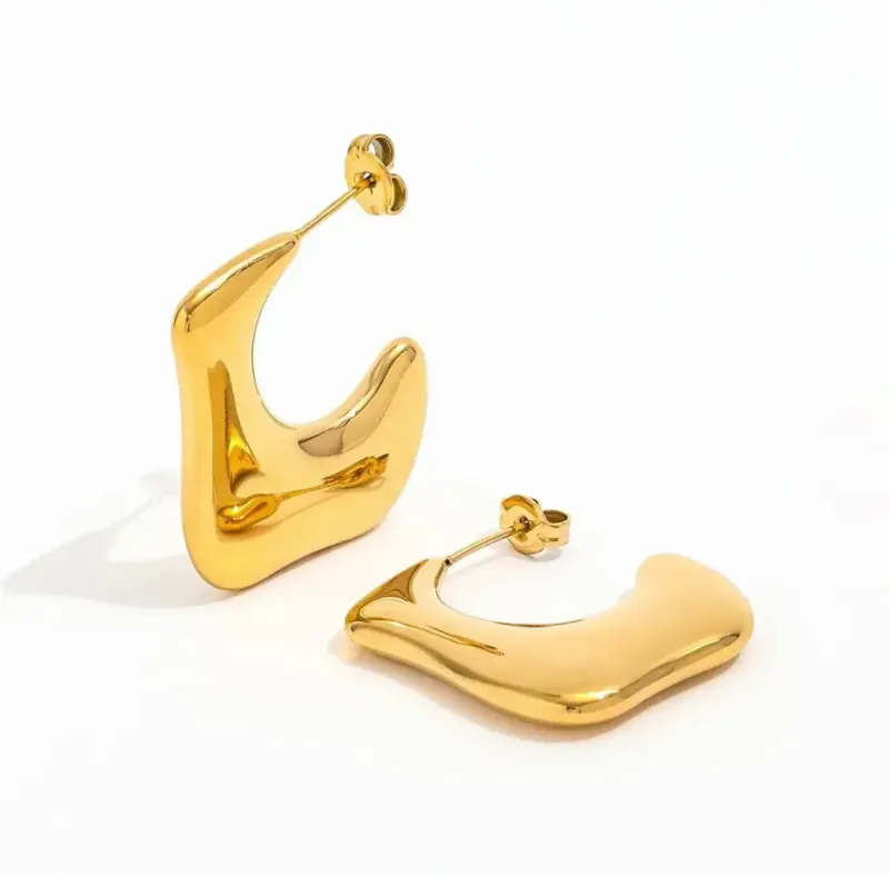 Oorbellen | Franca | Goud | Stainless steel Gouden stainless steel oorbellen