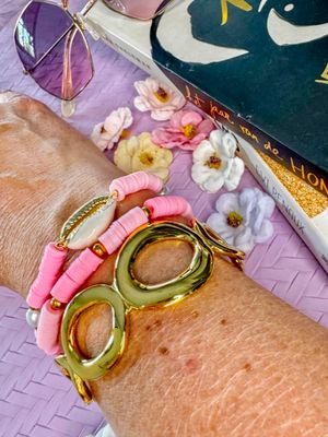 Armband | Seashell Glow | Gold & Pink