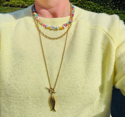 Ketting | Vis | Goud | Stainless steel