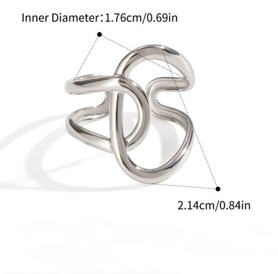 Ring | Irregular | Zilver | One size | Stainless steel