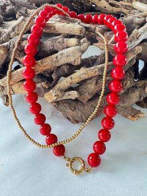 Halsketting | Kauwgomballen | Red