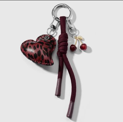 Bagcharm | Big Heart | Burgundy